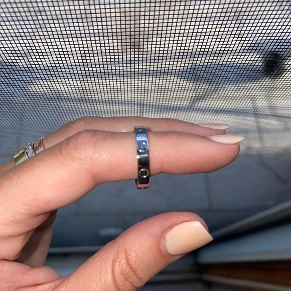 Cartier White Gold 18k Love Ring Wedding Band - Picture 7 of 11